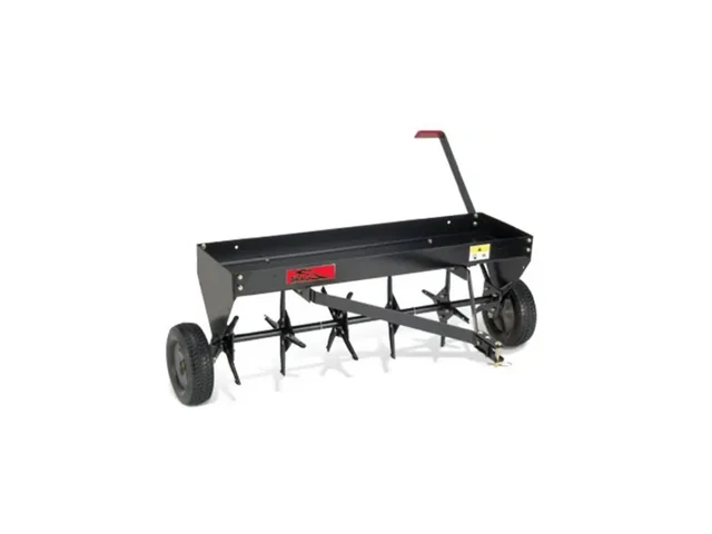 Brinly PA-40BH 40-Inch Tow-Behind Plug Aerator (24 Heat-Treated Coring Spoons, 150 lb Tray)