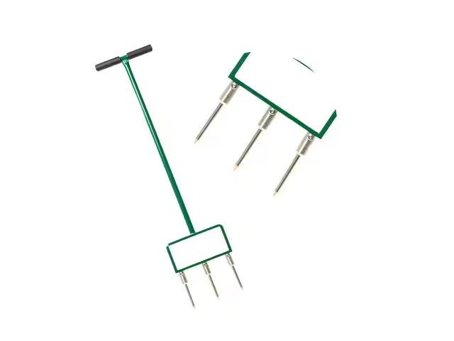 Landzie 42-Inch Hollow Tine Fork Lawn Aerator (3 Removable Beveled Stainless/Steel Coring Tines)